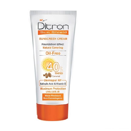 ضد آفتاب کرم پودری فاقد چربی دیترون کارامل Spf 40